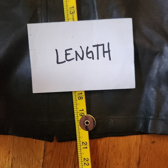 A.L.C Black 100% Genuine Lamb Leather Belted Knee Length Pencil Skirt - Picture 8 of 8